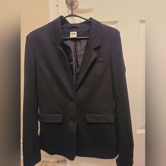 Vero Moda Black Women's Blazer‎ With Buttons & Pockets, Satin  inside Size Large - Picture 2 of 5